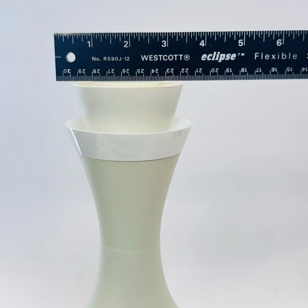 Vintage Therm Ware by‎ David Douglas Genie Bottle Caraffe w Lid White Ivory USA
